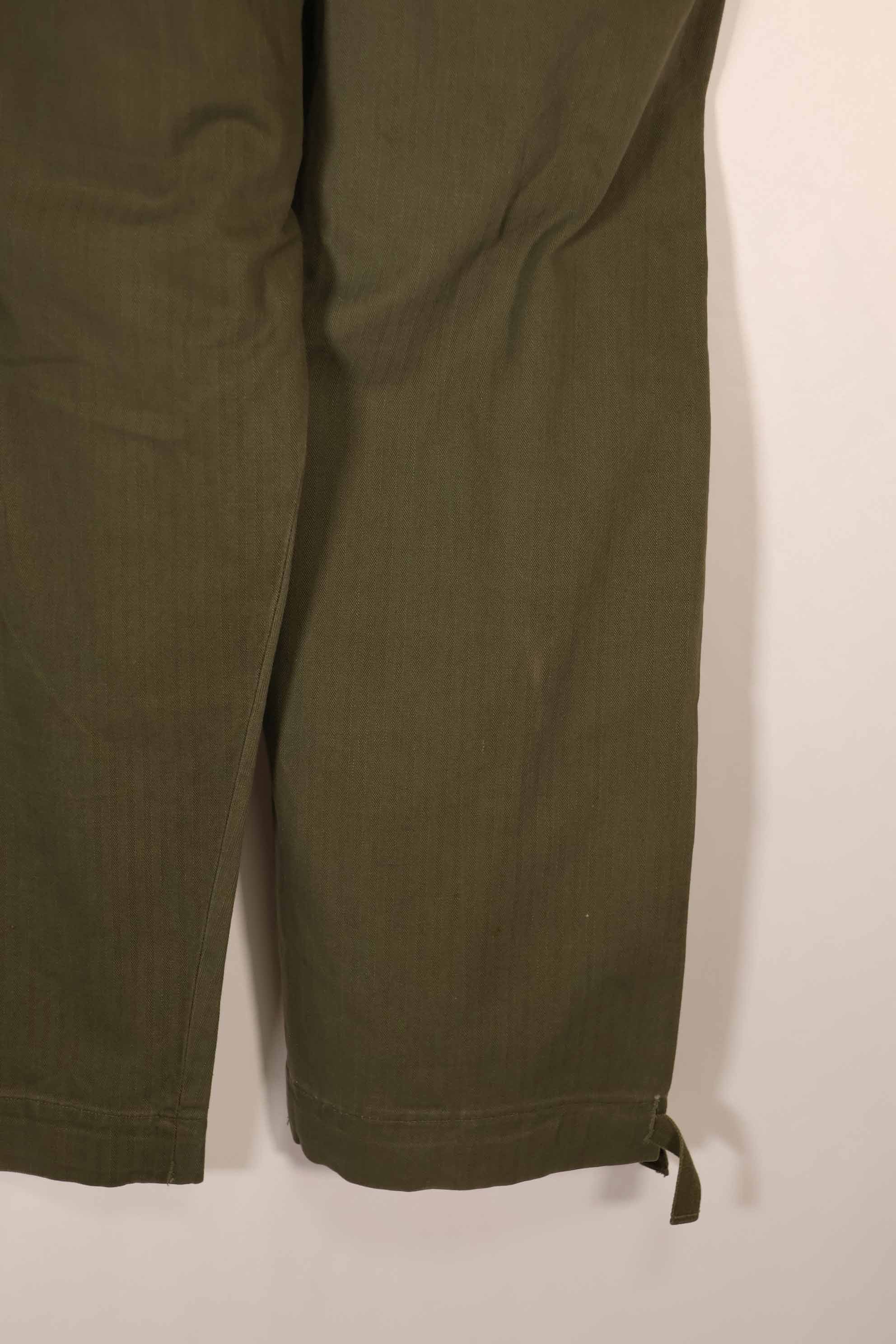 実物　WWII アメリカ製　イギリス軍　HBT　ジャングルトラウザーズ　中古品