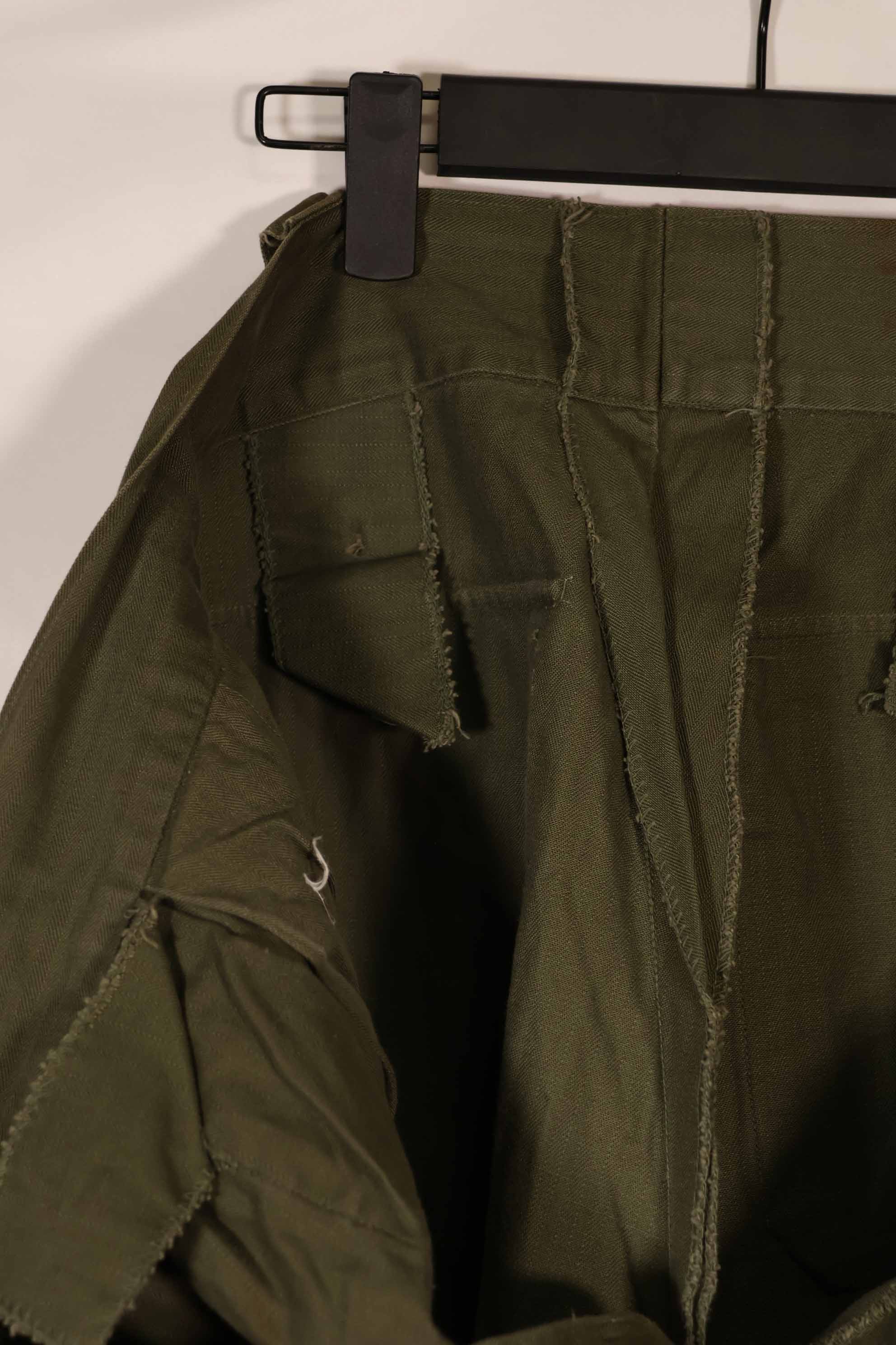 実物　WWII アメリカ製　イギリス軍　HBT　ジャングルトラウザーズ　中古品