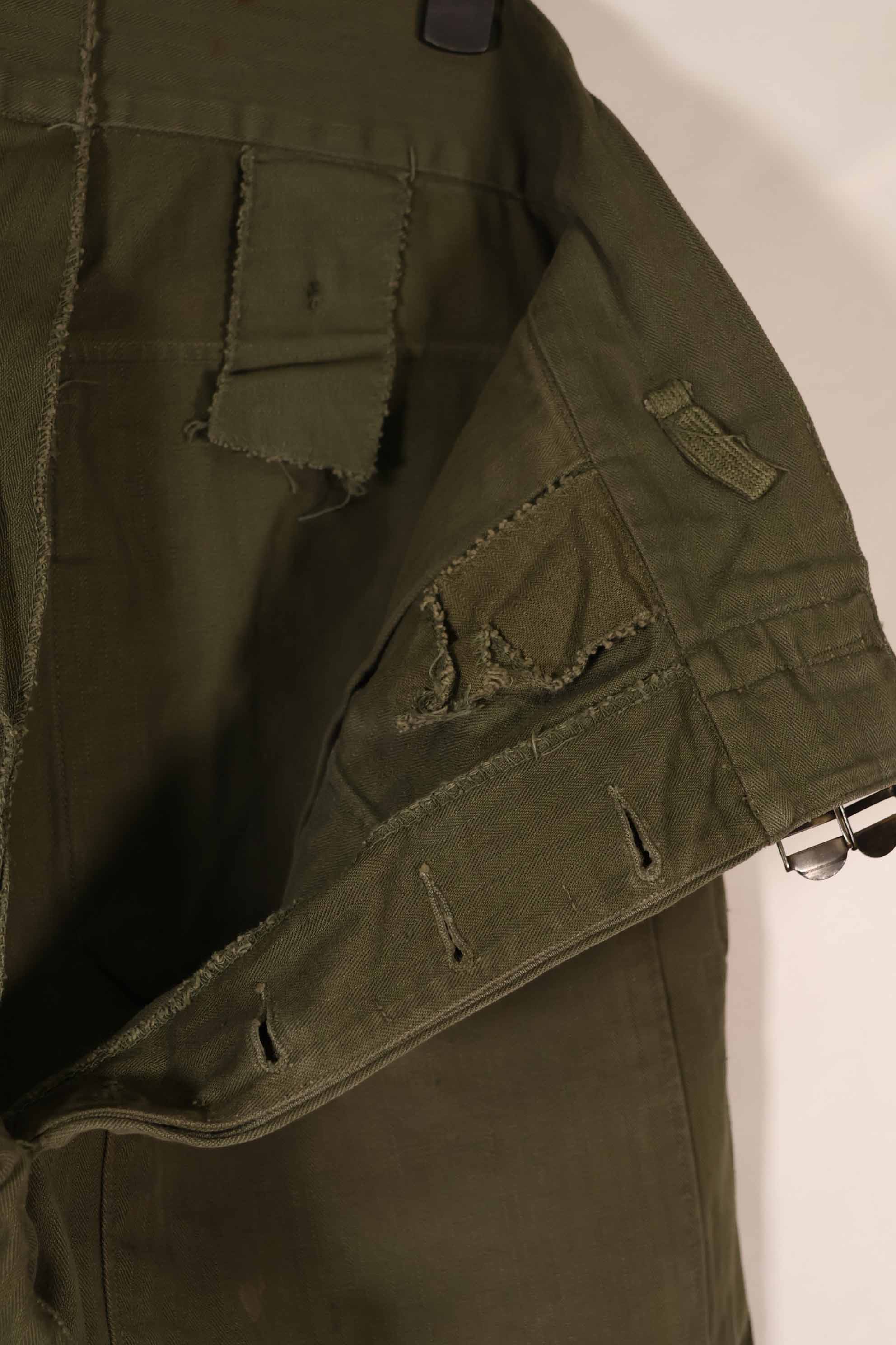 実物　WWII アメリカ製　イギリス軍　HBT　ジャングルトラウザーズ　中古品