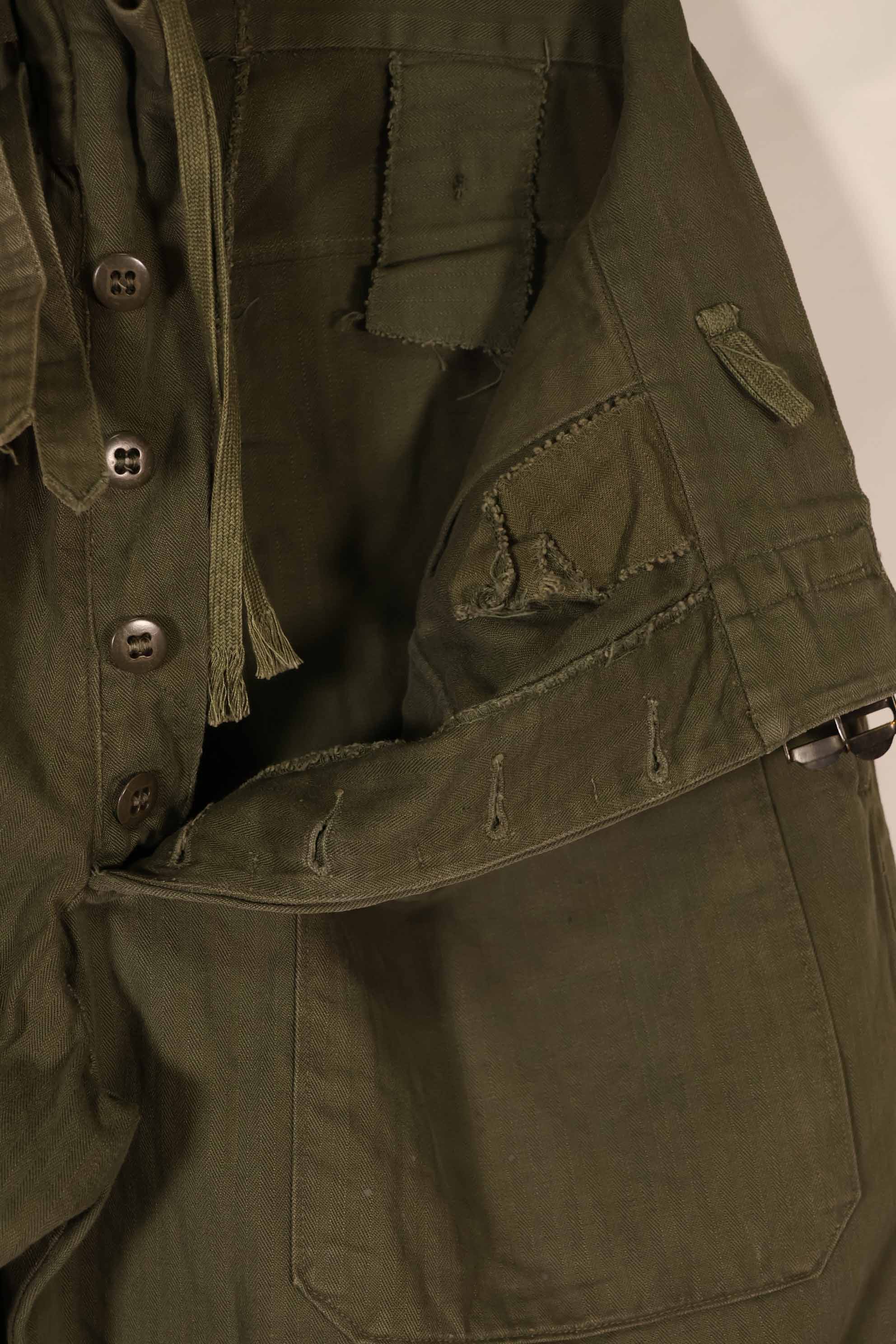 実物　WWII アメリカ製　イギリス軍　HBT　ジャングルトラウザーズ　中古品