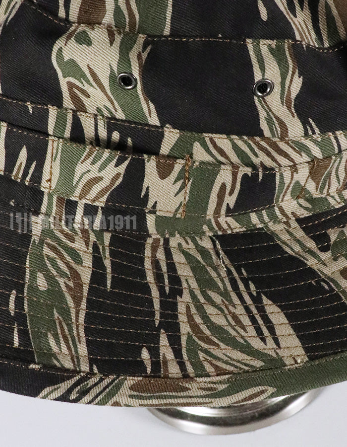 【11月中旬発送予定】MADE IN OKINAWA CISOカット　シルバータイガーストライプ　ブーニーハット