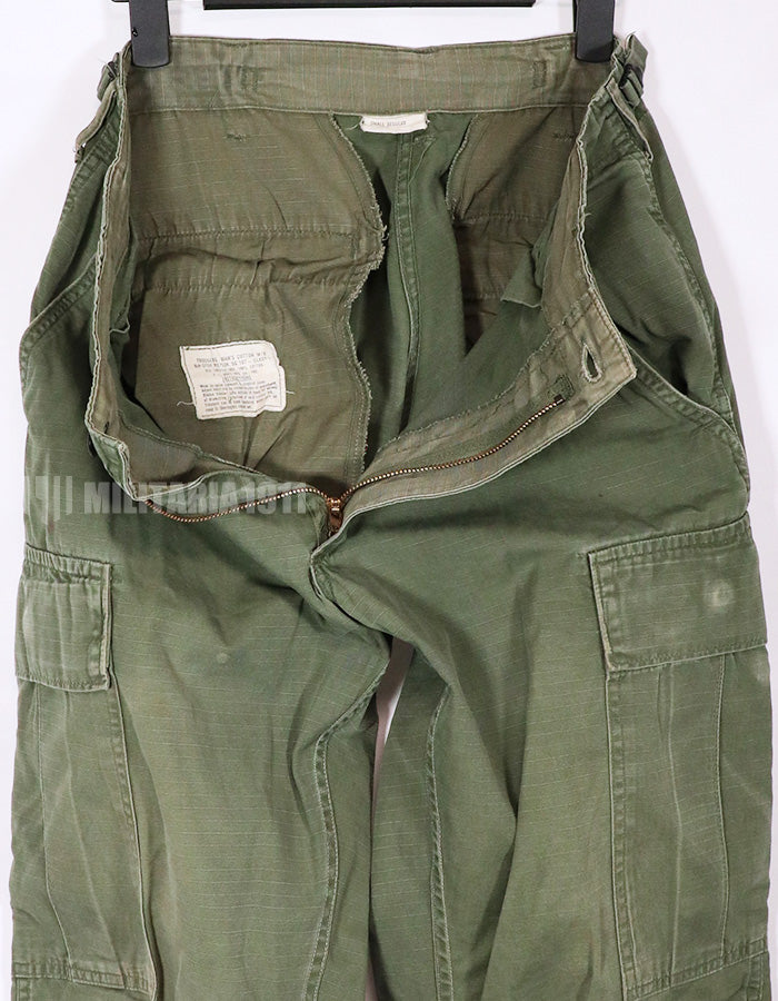 実物　1969年製　4th Model ジャングルファティーグ S-R　パンツ　使用感あり