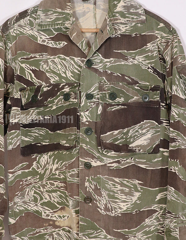 実物　沖縄タイガー　USカットジャケット　退色あり　白い印象あり　補修あり