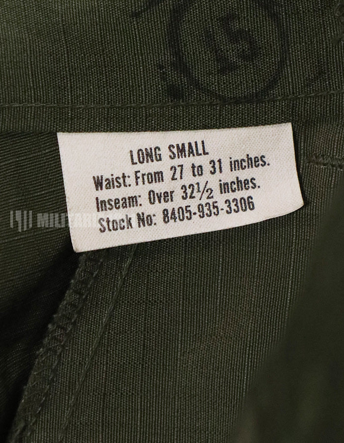 実物　1969年製 4th Model ジャングルファティーグ パンツ　デッドストック