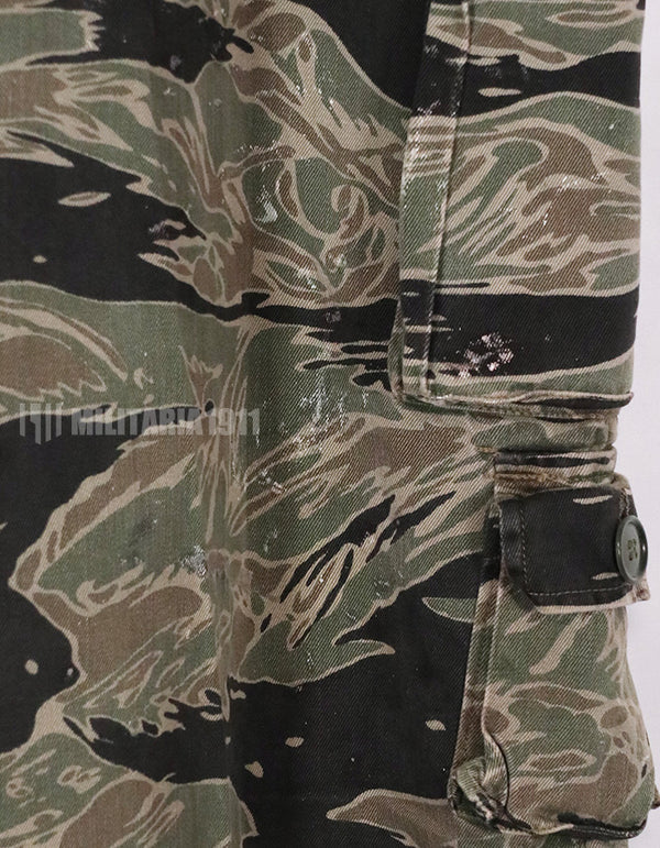 実物　シルバータイガーストライプ　USカット　サイズスタンプ　判別不可　パンツ