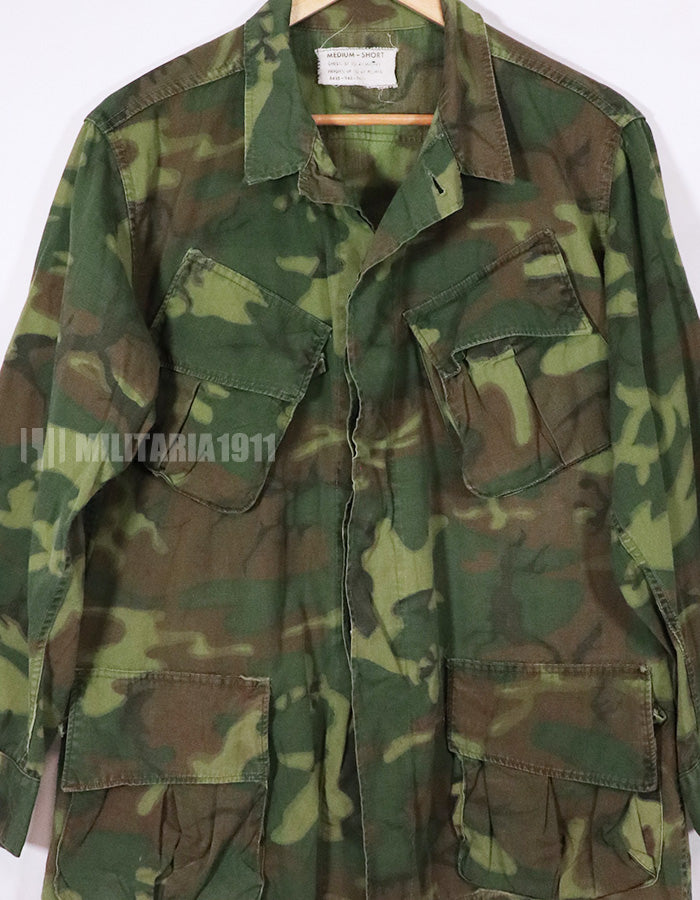 実物　ポップリン製　ERDL　ノンリップ　ジャケット　M-S 退色あり　中古品