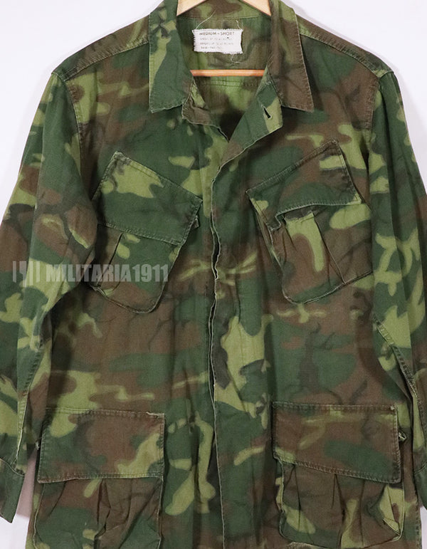 実物　ポップリン製　ERDL　ノンリップ　ジャケット　M-S 退色あり　中古品