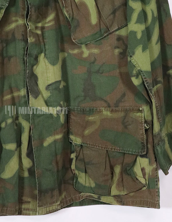 実物　ポップリン製　ERDL　ノンリップ　ジャケット　M-S 退色あり　中古品