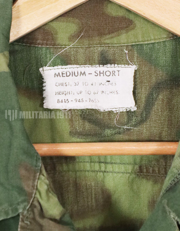 実物　ポップリン製　ERDL　ノンリップ　ジャケット　M-S 退色あり　中古品