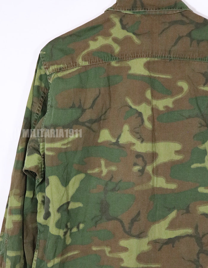 実物　ポップリン製　ERDL　ノンリップ　ジャケット　M-S 退色あり　中古品