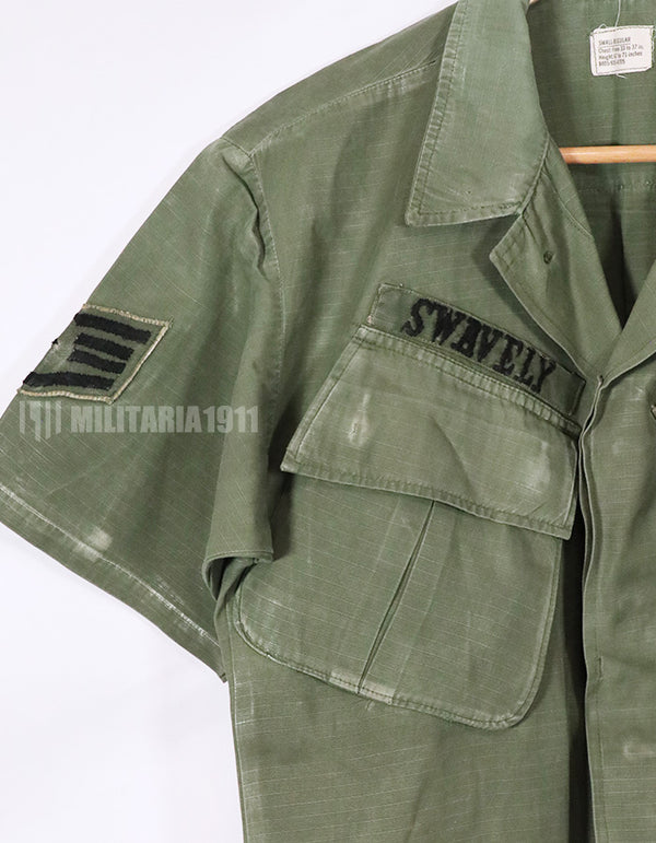 実物　1968年製　4th Model USAF ジャングルファティーグ　半袖カスタム&身幅カスタム　中古品