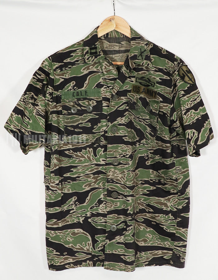 実物　レイトウォーパターン　タイガーストライプ　パッチ後付け　US-S　中古品