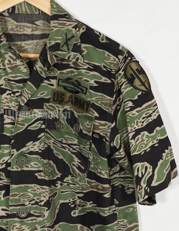 実物　レイトウォーパターン　タイガーストライプ　パッチ後付け　US-S　中古品