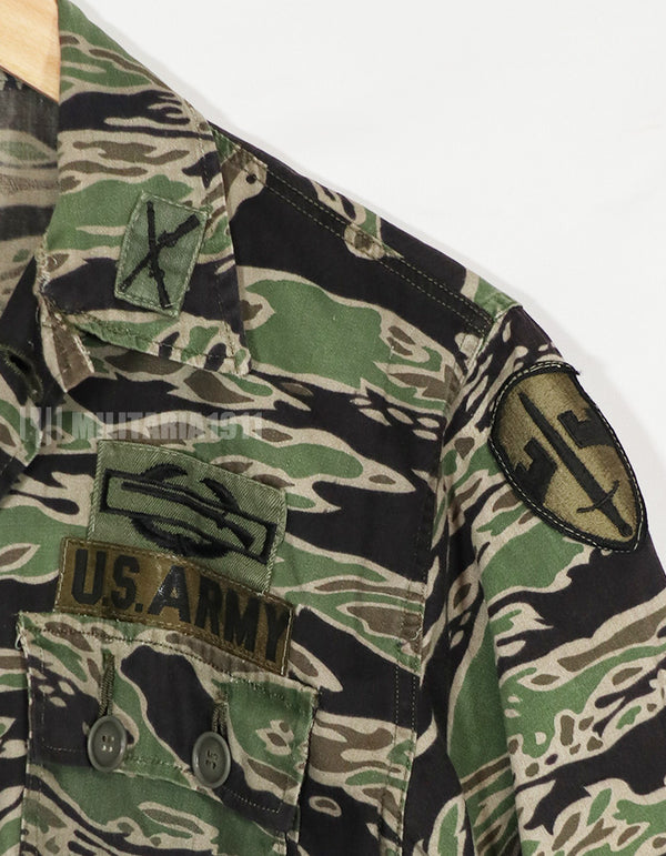 実物　レイトウォーパターン　タイガーストライプ　パッチ後付け　US-S　中古品