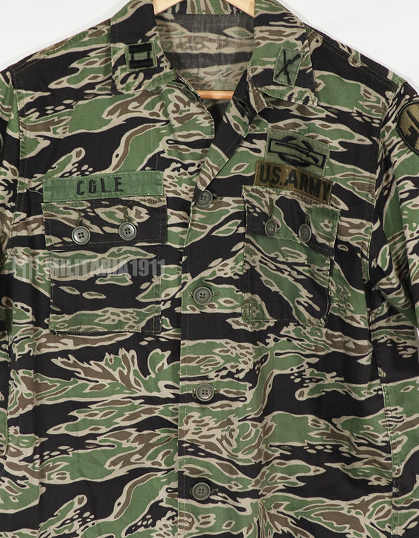 実物　レイトウォーパターン　タイガーストライプ　パッチ後付け　US-S　中古品