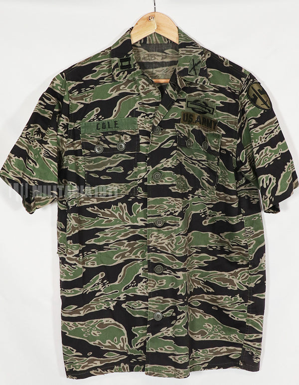 実物　レイトウォーパターン　タイガーストライプ　パッチ後付け　US-S　中古品