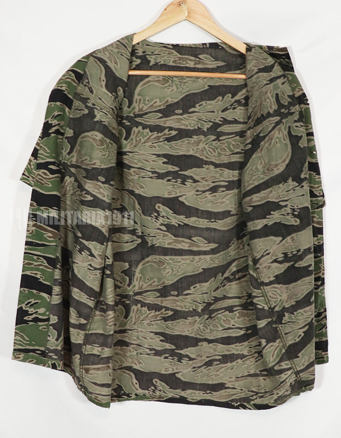 実物　レイトウォーパターン　タイガーストライプ　パッチ後付け　US-S　中古品