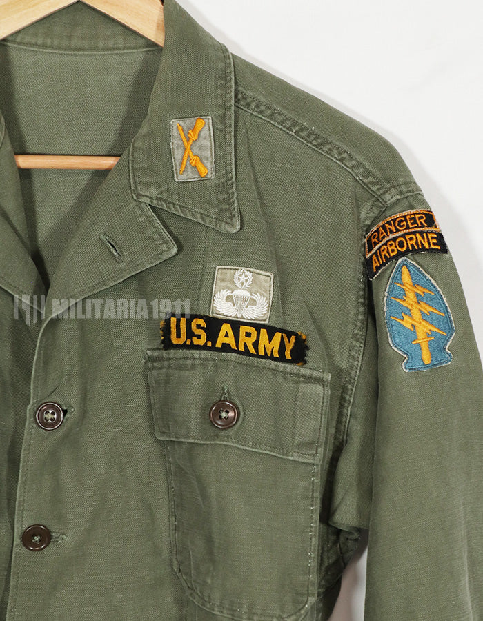 実物　初期 OG-107　ユーティリティシャツ　特殊部隊パッチ付き　退色あり　中古品