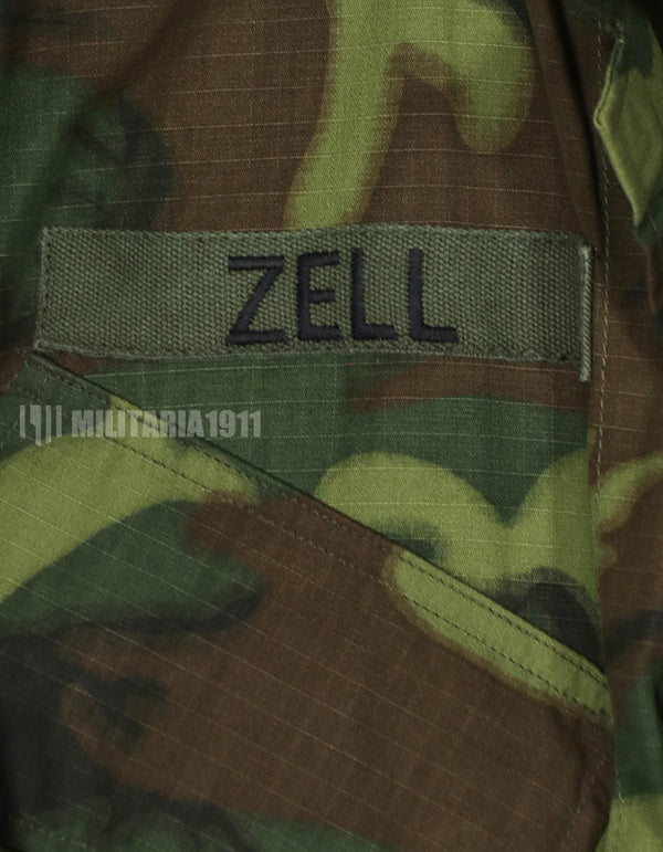 実物　1968年製　リップストップ　ERDL ジャングルファティーグ S-L 101空挺パッチ後付け