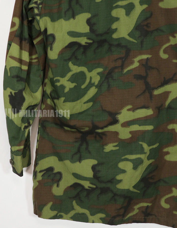 実物　1968年製　リップストップ　ERDL ジャングルファティーグ S-L 101空挺パッチ後付け