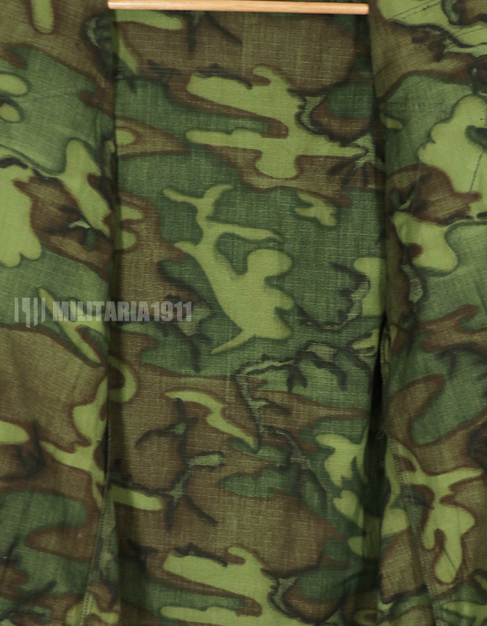 実物　1968年製　リップストップ　ERDL ジャングルファティーグ S-L 101空挺パッチ後付け