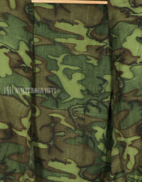 実物　1968年製　リップストップ　ERDL ジャングルファティーグ S-L 101空挺パッチ後付け