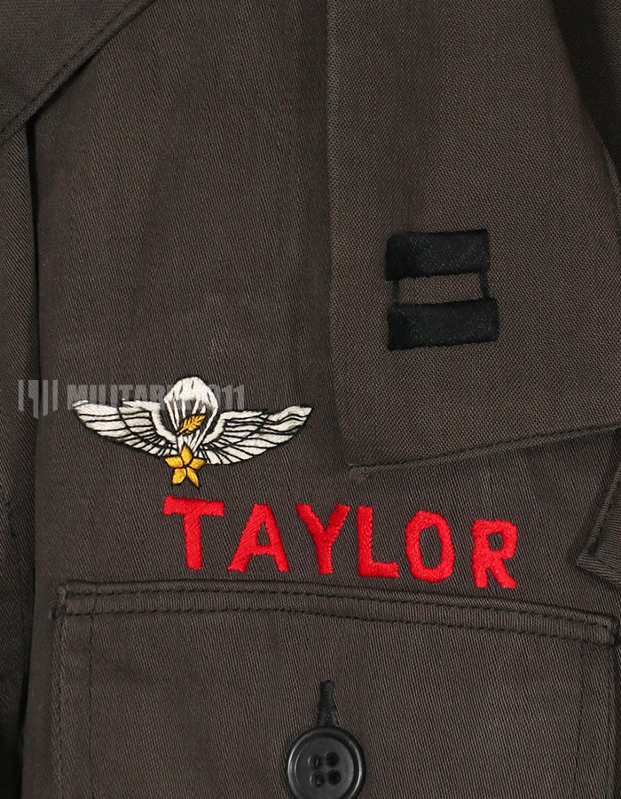 レプリカ　MACV SOG　1-0 ブラックジャケット　直接刺繍　古いレプリカ　中古品