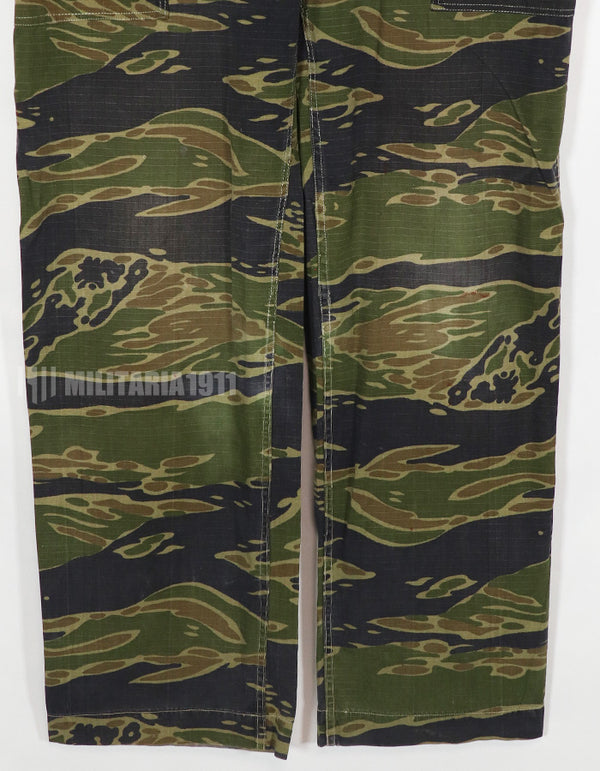 実物生地　1970年代　VNMC タイガーストライプ　パンツ　戦後組み立て可能性あり　中古