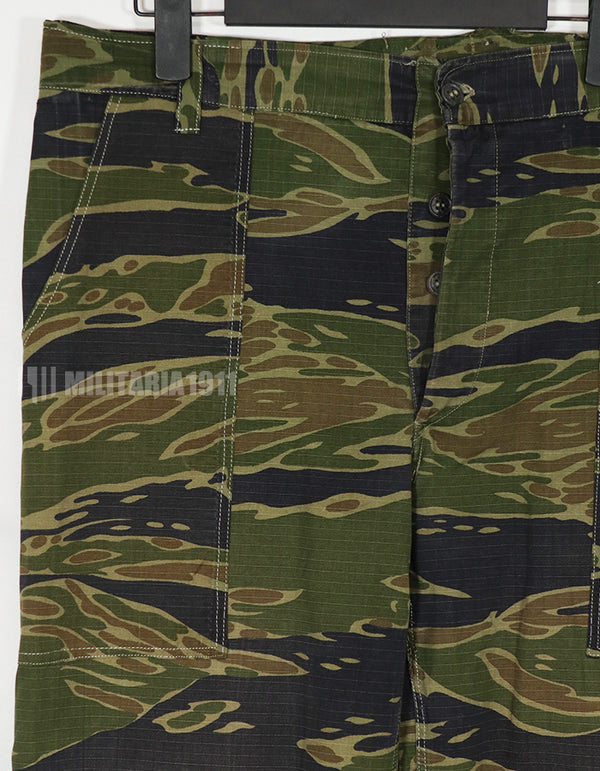 実物生地　1970年代　VNMC タイガーストライプ　パンツ　戦後組み立て可能性あり　中古