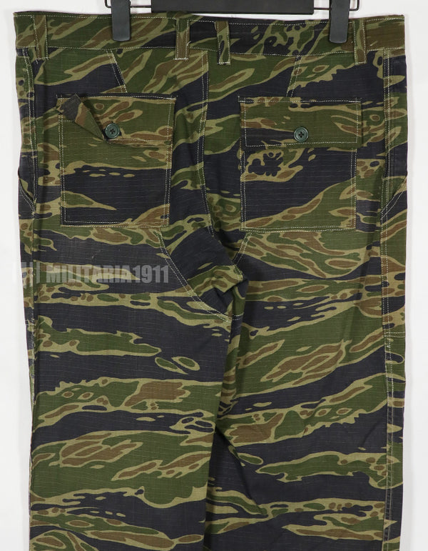 実物生地　1970年代　VNMC タイガーストライプ　パンツ　戦後組み立て可能性あり　中古