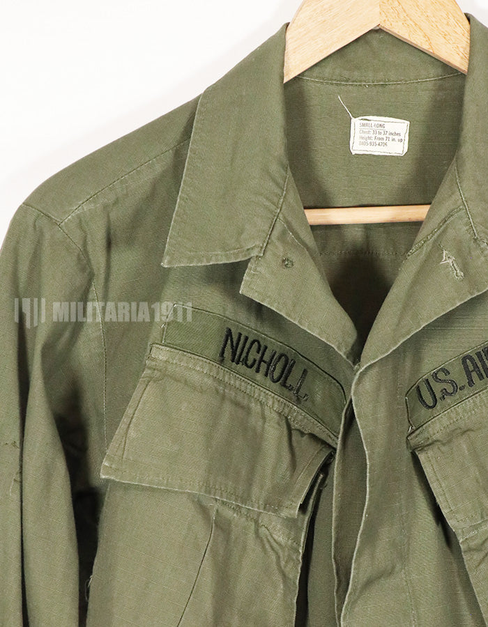 実物　1969年製　4th Model ジャングルファティーグ　ジャケット S-L　USAF