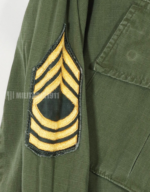 実物　1968年製　4th Model ジャングルファティーグ M-R パッチレストア　中古品