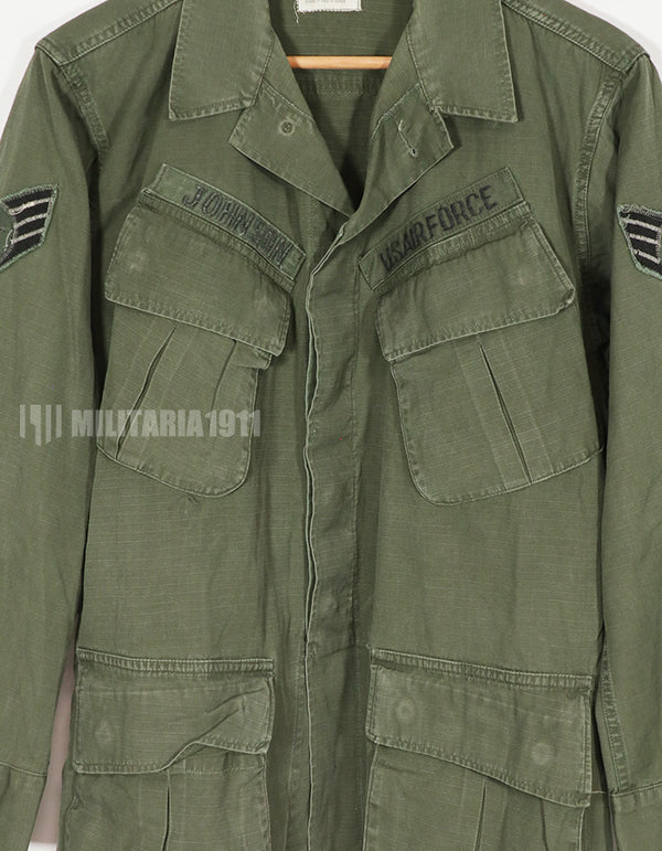 実物　4th Model USAF ジャングルファティーグ　ジャケット　S-S パッチ付き　中古品