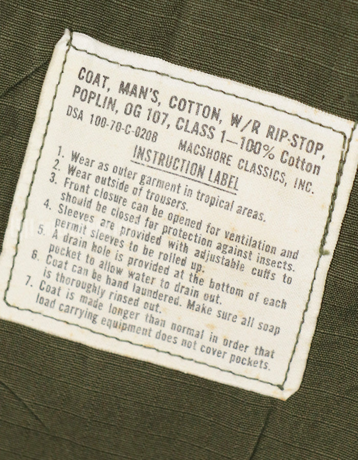 1970年製　直接刺繍　4th Model ジャングルファティーグ　ジャケット　X-S-S 中古品