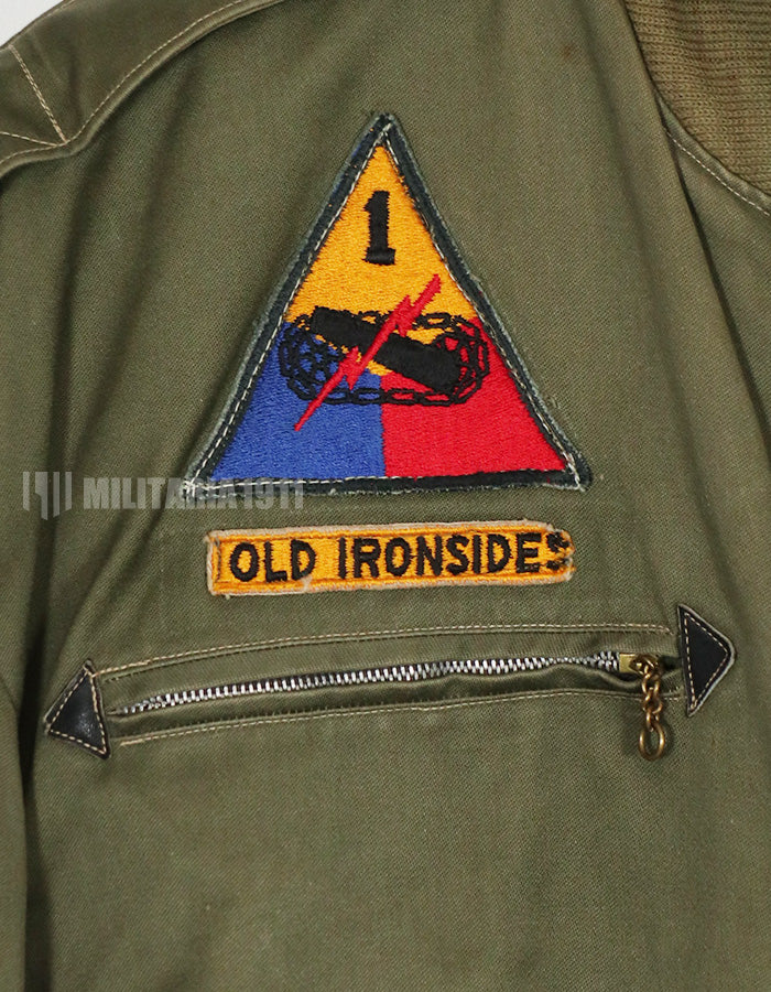 20世纪50年代本地制造的油罐车夹克，二手，有污渍