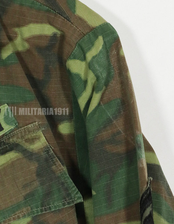 実物　1969年製　リップストップ生地　ERDL　ファティーグジャケット　中古品　パッチ付き