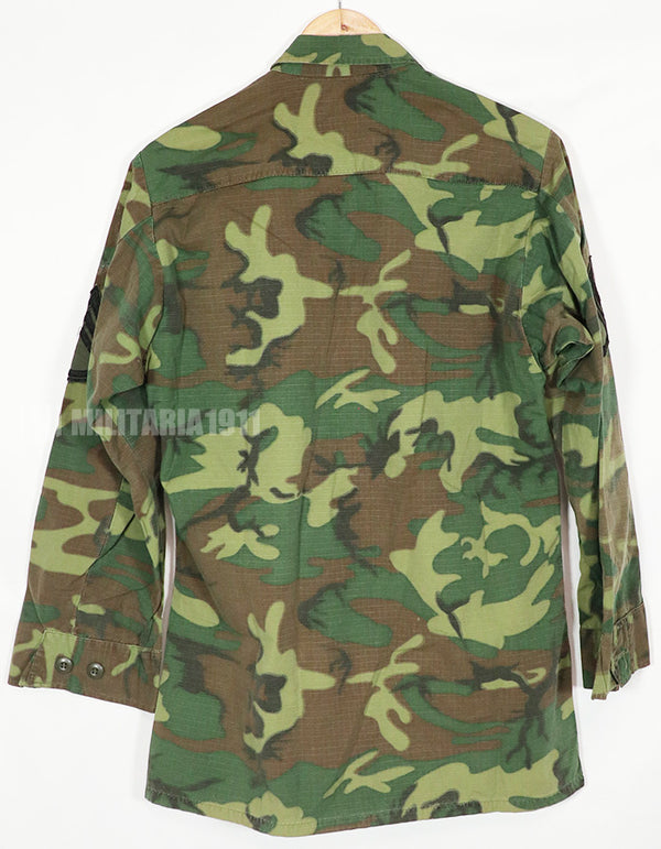 実物　1969年製　リップストップ生地　ERDL　ファティーグジャケット　中古品　パッチ付き