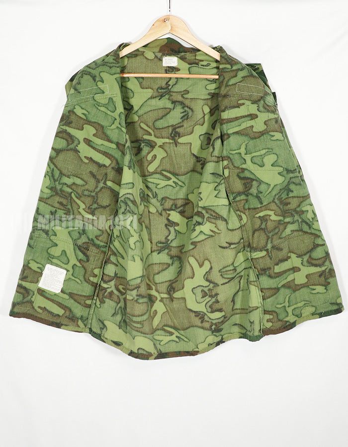 実物　1969年製　リップストップ生地　ERDL　ファティーグジャケット　中古品　パッチ付き