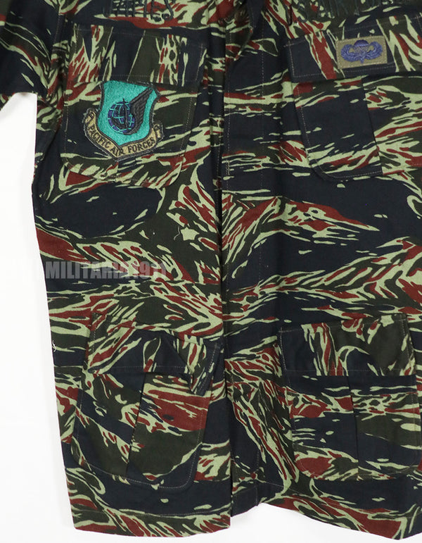 1970年代　タイタイガー　タイガーストライプ　USAF　直接刺繍　テイラーメイド品