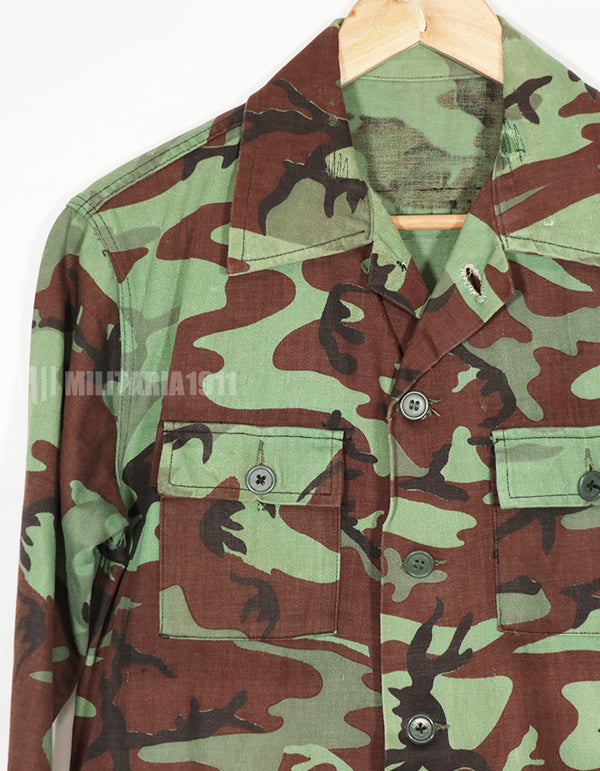 実物　南ベトナムレンジャー　パステルリーフ迷彩　上下セット　中古品