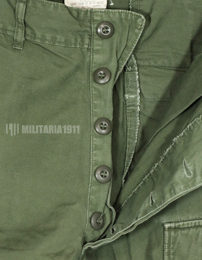 実物　1967年製　ポップリン製　ジャングルファティーグ　パンツ　中古品　状態良い