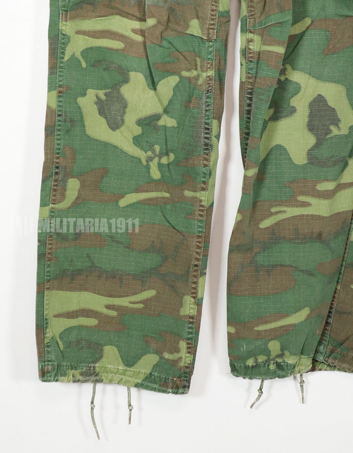 実物　1969年製　リップストップ　ERDL　ファティーグパンツ　グリーンリーフ　中古品　退色あり