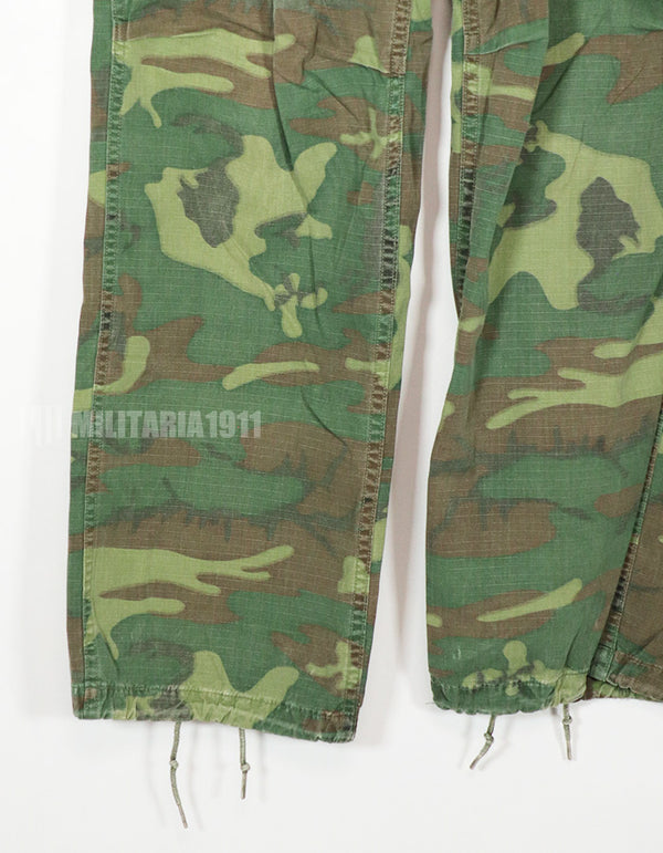 実物　1969年製　リップストップ　ERDL　ファティーグパンツ　グリーンリーフ　中古品　退色あり