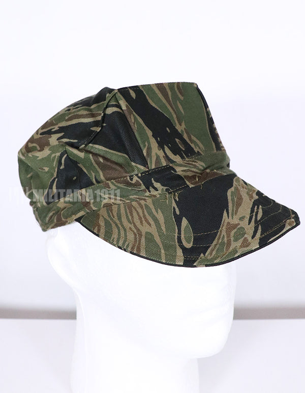 Real Fabric Replica Silver Tiger Stripe Utility Cap Used