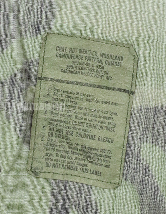 実物　アメリカ陸軍特殊部隊　ウッドランド迷彩ジャケット　1996年製　パッチ付き