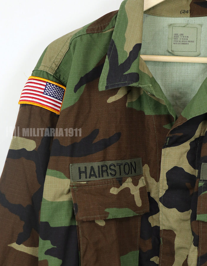 実物　アメリカ陸軍　US Army 29th Infantry Division　ウッドランド迷彩　ジャケット　1999年製