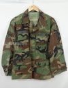 Original USAF NCO Woodland Camouflage Jacket with patch, poor condition, made in 1993.