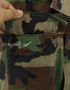 Original USAF NCO Woodland Camouflage Jacket with patch, poor condition, made in 1993.