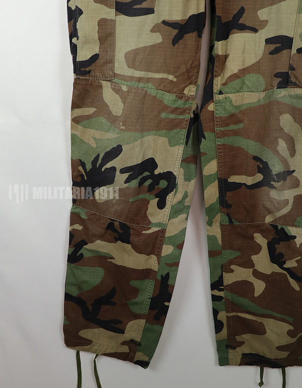 米軍サープラス　ウッドランドパターン迷彩　パンツ　中古品　使用感あり 1995年製
