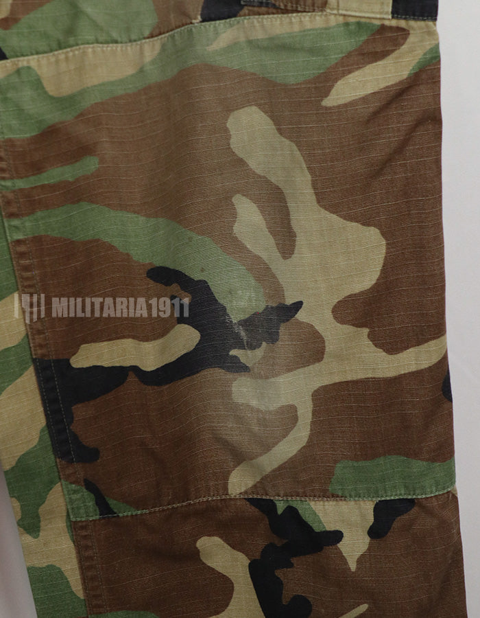 米軍サープラス　ウッドランドパターン迷彩　パンツ　中古品　使用感あり 1995年製
